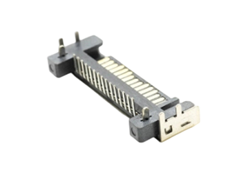 SATA 15P 公座90度DIP型带接地片加外壳 